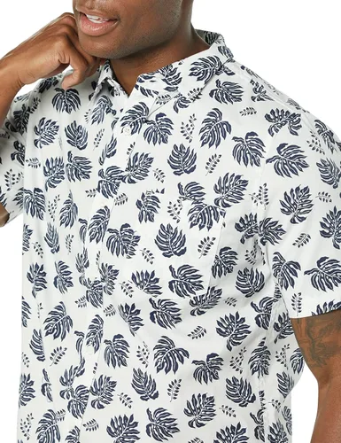 Vista 5 de Tienda Essentials Camisa de popelina de manga corta ajustada para hombre