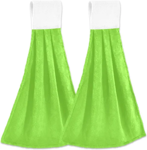 Vista 29 de Juego de 2 toallas de mano amarillas y naranjas, suaves, absorbentes, decorativas, para baño, secado rápido, barra de té, toalla colgante para baño