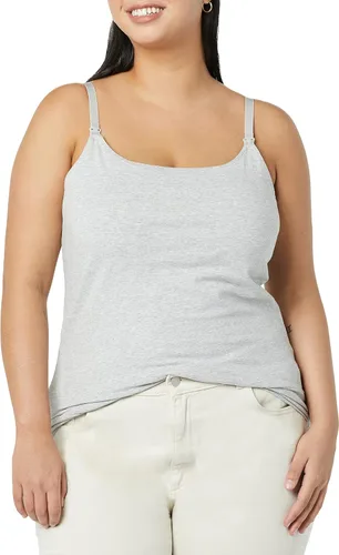 Vista 4 de Tienda Essentials Camisola de maternidad para mujer con correas ajustables y brasier integrado, paquete de 2