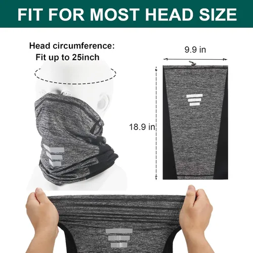 Vista 5 de Polaina de cuello con protección UV, polaina de cuello ajustable para hombres y mujeres