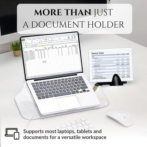 Vista 4 de MemoScape PRO - Soporte ajustable en línea para documentos para escritorio, ayuda a aumentar la productividad y reducir la tensión del cuello