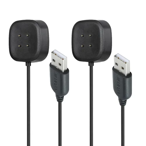 Vista 7 de Magnetismo fuerte compatible con cargador Fitbit Versa 3/4/Sense 1 2, cable de soporte de base de carga de repuesto para reloj inteligente