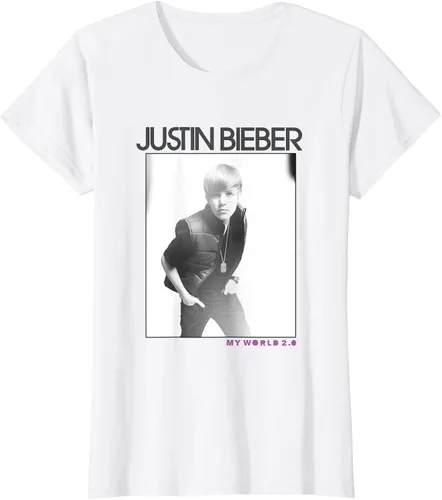 Vista 4 de Justin Bieber Camiseta oficial de My World 2.0 Photo, Blanco