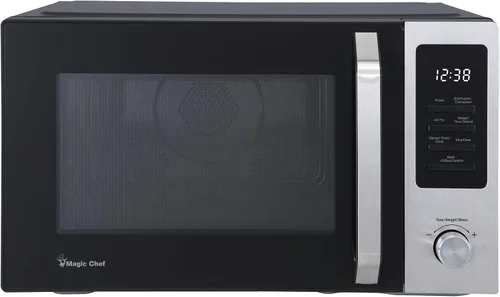 Vista 7 de Magic Chef Horno microondas compacto para encimera, 1000 vatios, negro, 1.1 pies cúbicos - Aparato de cocina digital con cocción de un solo toque