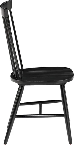 Vista 6 de OSP Home Furnishings Eagle Ridge - Sillas de comedor tradicionales de madera maciza estilo Windsor, paquete de 2, color negro