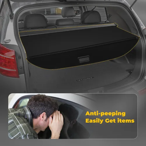 Vista 3 de OCPTY Cubierta de carga trasera para maletero 2013-2018 compatible con Toyota RAV4 2.5L Tonneau cubierta de seguridad