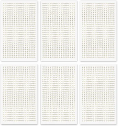 Vista 6 de MYDBUYSOME 5100 PIEZAS Adhesivos de Perla - Perlas Autoadhesivas para Peinado, Cara, Maquillaje, Ojos, Uñas, Manualidades, Gemas Adhesivas