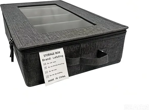 Vista 8 de Estuche de almacenamiento de utensilios de cubiertos, caja de almacenamiento de cubiertos con divisores ajustables, soporte de almacenamiento