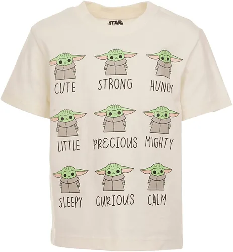 Vista 3 de STAR WARS The Mandalorian The Child - Conjunto de camiseta atlética y pantalones cortos de malla para bebés a niños grandes