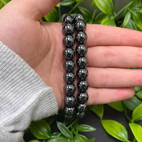 Vista 154 de Gem Avenue Handmade Round Bead Stretch Bracelet Unisex Natural Stone Beaded Jewelry for Men & Women, Elastic Wristband for Daily Wear