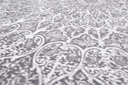 Vista 123 de Sofia, alfombra clásica de diseño abstracto, Polipropileno, Gris oscuro Gris/gris (Dark Gray/Gray)