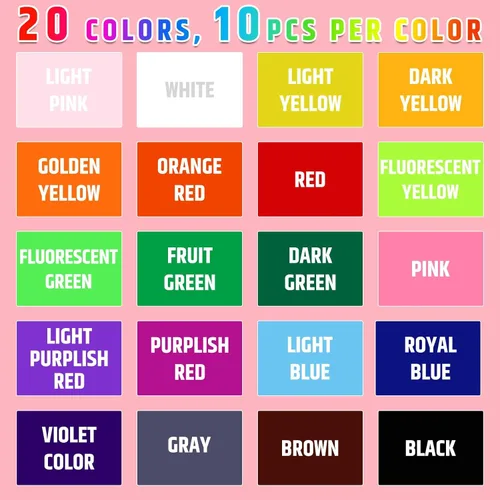 Vista 5 de Giwrmu 200 piezas 20 colores Limpiapipas para Manualidades, Limpiapipas Tallo de Chenilla, Palitos Difusos Suministros para Manualidades