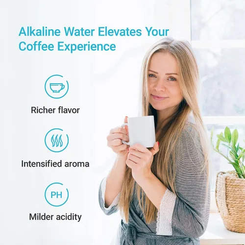 Vista 4 de Filtro de agua alcalina de repuesto para todos los sistemas de filtración de jarra y dispensador Waterdrop, se adapta a Waterdrop WD-PF-AL, reduce