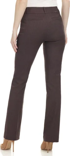 Vista 4 de Rekucci - Pantalones elásticos para mujer, de ajuste cómodo y levemente acampanados