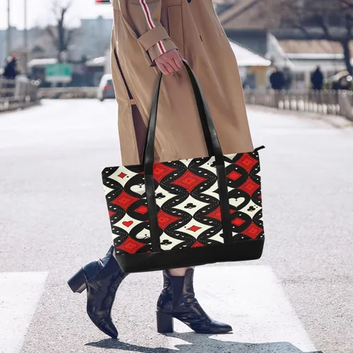 Vista 6 de Fashion Poker Pattern essentials nurse work bags with zipper for women work with tablet maletin ejecutivo para mujer