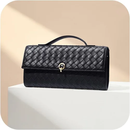 Vista 8 de CHUNLI Bolsos de mano tejidos elegantes para mujer, bolsos cruzados de diseñador con asa superior, bolso formal de piel sintética de noche