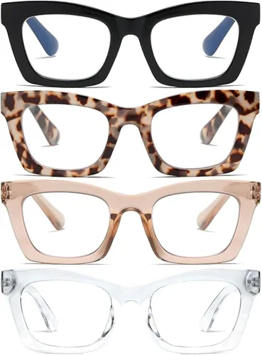 Vista 20 de CCVOO Lentes de lectura elegantes para mujer, anteojos elegantes, lectores de luz azul, tramposos
