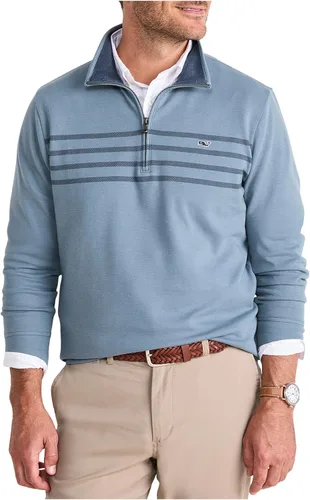 Vista 20 de vineyard vines Suéter con cremallera de un cuarto para hombre Gorra blanca