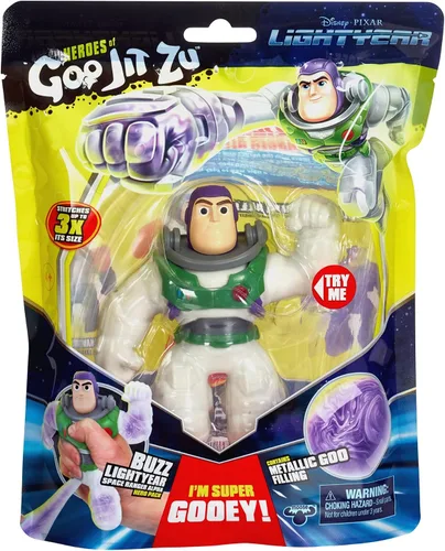 Vista 4 de Heroes of Goo Jit Zu Disney Pixar Lightyear Lightyear Hero Pack - Alpha Buzz, esponjoso, elástico, héroe pegajoso