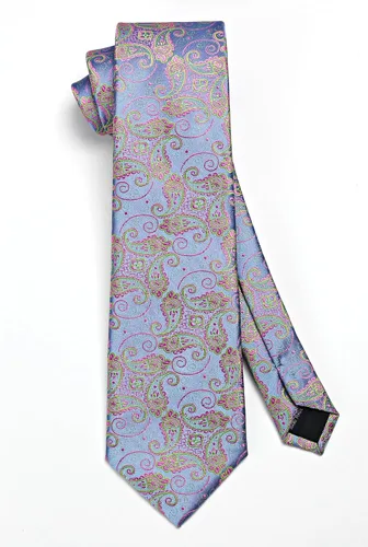 Vista 91 de HISDERN Corbatas para hombre, corbata de cachemira y bolsillo cuadrado tejido clásico floral para hombre, corbata de fiesta de boda