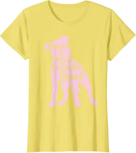 Vista 72 de Pitbull Rescue Is my Favorite Breed Dog Pit Bull Mama - Camiseta, Negro, S