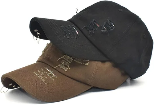 Vista 4 de Belsen - Gorra de béisbol con diseño de dril de algodón envejecido, estilo vintage
