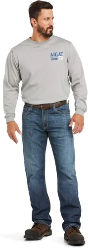 Vista 6 de Ariat Pantalones relajados con corte de bota Workhorse, marino