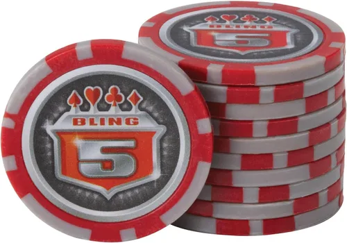 Vista 3 de Fat Cat Bling - Juego de fichas de póquer Texas Hold 'em de 0.48 oz con estuche de aluminio, 500 chips de dados a rayas