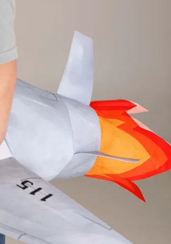 Vista 3 de Disfraz de Jet de Combate para Adulto con Diseño para Montar Multicolor