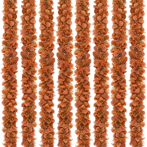 Vista 14 de Waipfaru 2 guirnaldas de eucalipto con margaritas 3D, guirnalda verde con flores, hojas de eucalipto artificiales de 5.9 pies, enredaderas