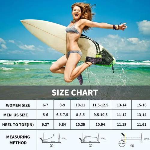 Vista 2 de Fires Zapatos de agua para mujeres y hombres, de secado rápido, calcetines de agua descalzos, transpirables, para senderismo, natación, playa, surf