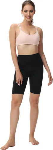 Vista 6 de Attifall Sujetador deportivo corto con copa BC, de bajo impacto, con correa de espagueti, para yoga, gimnasio, entrenamiento