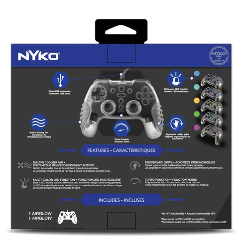 Vista 12 de Nyko Air Glow Controller for PlayStation 4 - LED Light Show and Hand Cooling Fan - Wired 10Ft Cable - PlayStation 4