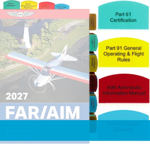 Vista 14 de Kit de bricolaje 2027 ASA FAR/AIM Book + 75 pestañas para instructor de vuelo certificado - Kit CFI (clásico)