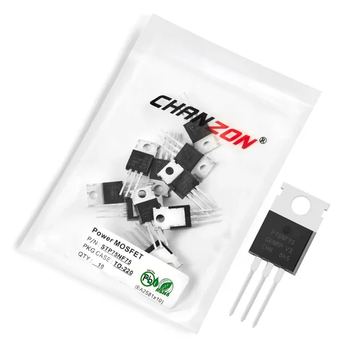 Vista 81 de Chanzon 2N60 TO-220AB NMOS MOS N-Channel Power MOSFET Transistor, alto voltaje y corriente nominal, (paquete de 10 unidades)