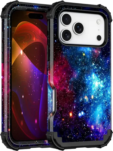 Vista 102 de Miqala Funda compatible con iPhone 8 Plus, iPhone 7 Plus, que brilla en la oscuridad, tres capas, resistente a los golpes, parachoques de plástico