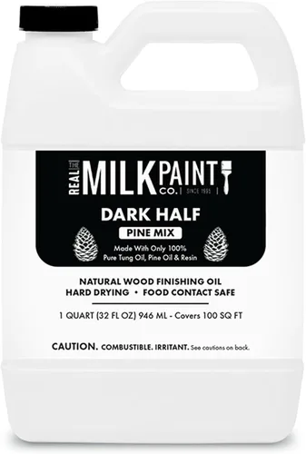 Vista 10 de Real Milk Paint Medio oscuro, aceite de tung oscuro y aceite de cáscara de naranja para acabado de madera, tablas de cortar, bloques de carnicería