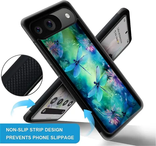 Vista 1952 de Compatible con Google Pixel 4A 5G Mobile Case Creative Acrylic Panel trasero Silicona Protección Grip especialmente diseñado para Google Pixel 4A 5G