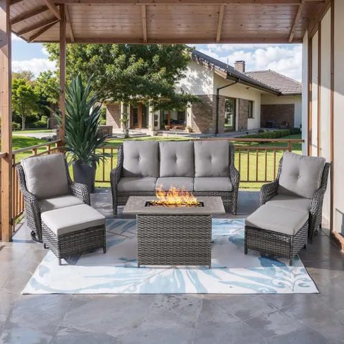Vista 39 de HUMMUH Juego de 2 Sillas Giratorias Mecedoras de Mimbre para Patio Exterior, Juego de Muebles de Sillas Mecedoras de Ratán (Marrón, Azul) 50,000