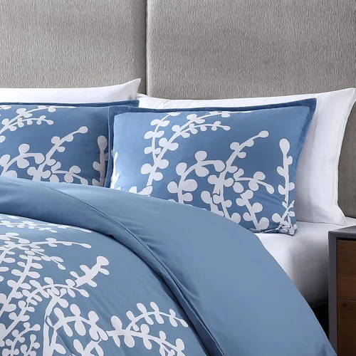 Vista 4 de City Scene - Juego de funda de edredón para cama individual, ropa de cama 100% algodón suave para comodidad durante todo el año, juego de cama de 2
