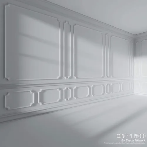 Vista 12 de Ekena Millwork PML00X00TR-CASE-4 Moldeado tradicional (paquete de 4) panel, 3/4 "H x 3/8" P x 94" L, imprimado
