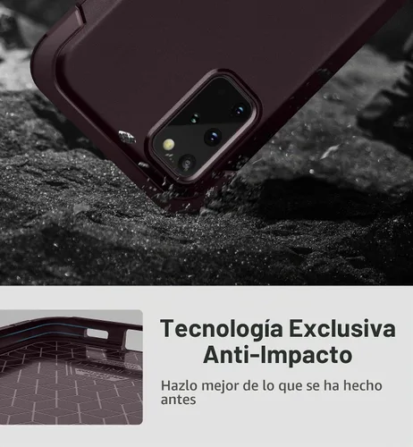 Vista 4 de SURITCH Funda para Samsung Galaxy S20 Plus, marco frontal extra, resistente y a prueba de golpes, con protector de pantalla integrado para Samsung