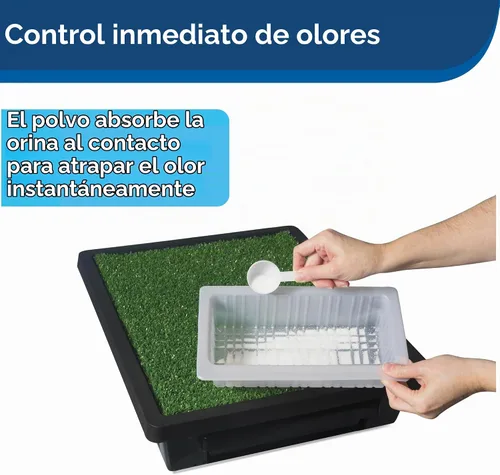 Vista 3 de Pet Loo Pee-Pod con esponja - Paquete de 7 - Bandeja de inodoro interior para mascotas - Eliminación de orina