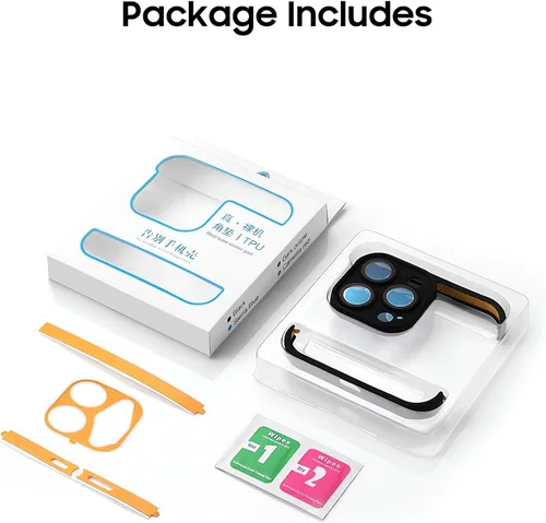 Vista 8 de LEKEVO Funda sin marco para iPhone 15 Pro Max con protector de lente de cámara, funda delgada de TPU suave a prueba de golpes, carcasa minimalista