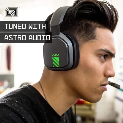 Vista 4 de ASTRO Gaming A10 Auriculares para Xbox OneNintendo Switch PS4 PC y Mac - Cable de 0138in y micrófono Boom de Logitech - Bulk Packaging - VerdeNegro