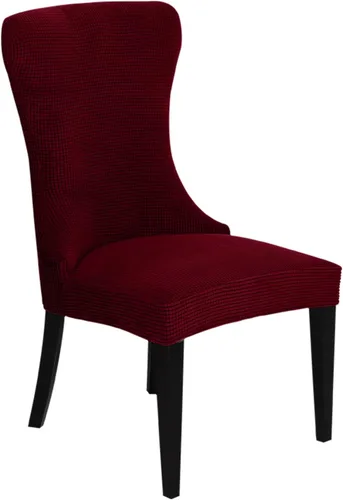 Vista 17 de XMNTG Juego de 1 funda elástica de jacquard para silla con respaldo de ala, fundas reutilizables y lavables para sillas de comedor, para banquetes