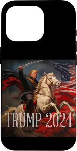 Vista 20 de iPhone 16 Donald Trump - 2024 - American Flag - Horse - Funda de espada