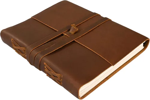 Vista 8 de Diario de dibujo de cuero, diario de viaje diario, antiguo hecho a mano vintage, cuaderno de escritura rústico, cuero de búfalo auténtico, papel
