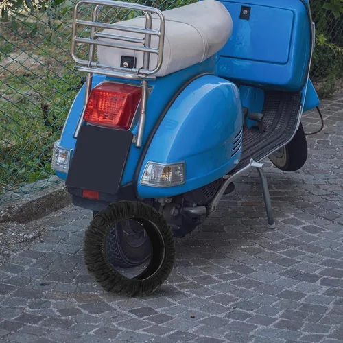 Vista 7 de Funda para neumáticos de silla de ruedas, funda de tela no tejida para neumáticos de bicicleta eléctrica, protección contra polvo, suciedad