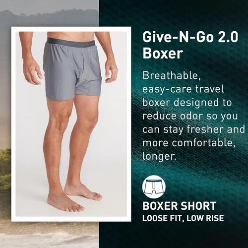 Vista 2 de ExOfficio Boxer estándar Give-n-go 2.0 para hombre, paquete de 2